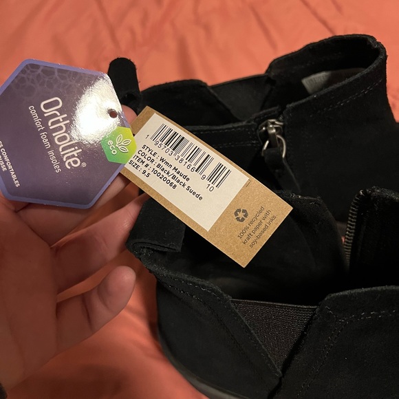 MAKE AN OFFER - TOMS Maude Suede Wedge Zip Boot - Picture 8 of 8